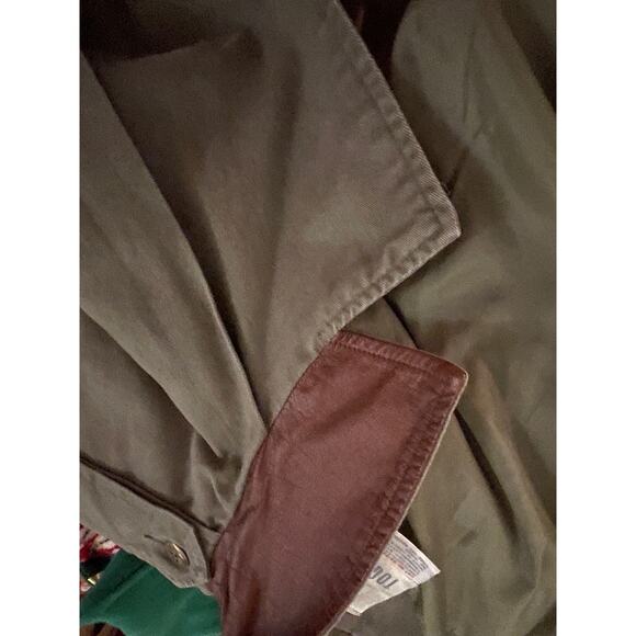 VINTAGE 80s Together! Trench Coat with Leather Under Collar & Trim Sz 10 - Picture 5 of 6